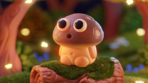 3D 插画师 Juliestrator 创作神奇的蘑菇精灵