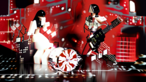 摇滚机器人：白色条纹乐队的 AI 辅助视觉交响乐